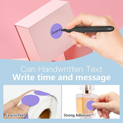 1 Inch Round Color Coding Labels, 1000 Dots Per Roll Lavender Color Coded Dot - Image 4
