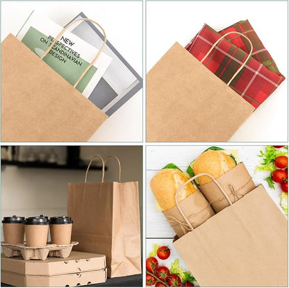 XPCARE 200Pack Paper Bags 8x4.5x10 Inch, Plain Medium Paper Bags - Image 7