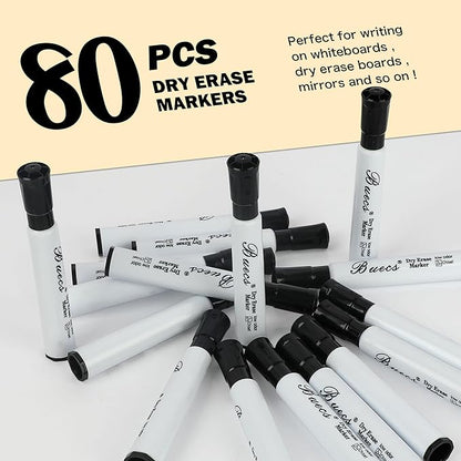 Buecs Black Dry Erase Markers, Chisel tip, Dry-Erase Boards, School Office - Image 6