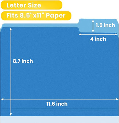 SUNEE File Folders, 30 Pack Manilla Folders 8.5 x 11, Colored File Folders Home - Image 2