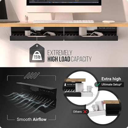 Under Desk Cable Management Tray no Drill – Wire Management - Image 4