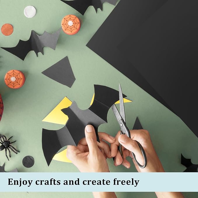 OcePor 100 Sheets Black Cardstock 12” x 18”, 92lb/250gsm Black Card Stock - Image 5