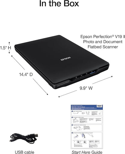 Epson Perfection V19 II Color Photo and Document Flatbed Scanner - Image 4