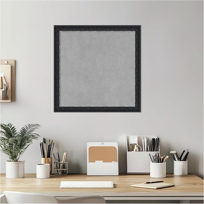 Amanti Art Black Framed Magnetic Board 18x18 Small Vision Board - Image 5