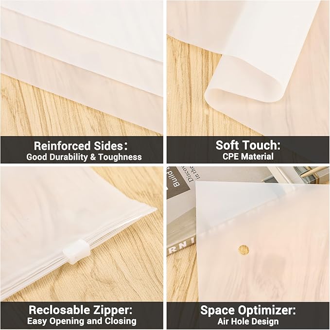 Svaldo T Shirt Bags 3 Mil Thick, 5 Sizes 12x16" 10x13" 8x10" 12x8" 10x7" Pack - Image 3