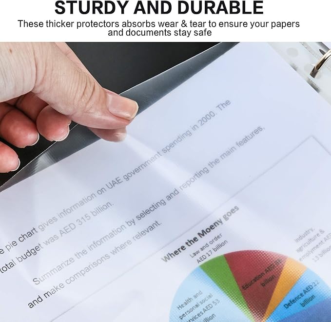 Sheet Protectors, PANDRI 400 Pack Clear Heavy Duty Plastic Page Protectors - Image 7