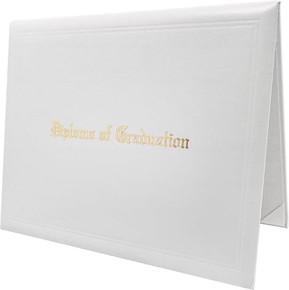 GraduationMall 11"x14" Imprinted Padded Diploma Cover Certificate Holder White by GraduationMall%C2%AE