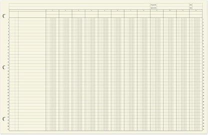 BookFactory Ledger Pad/Large 12 Column Accounting Ledger Columnar Pads - Image 2
