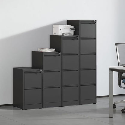 OPTYMIRA 5 Drawer Metal File Cabinet Heavy Duty Locking File Cabinets Home - Image 2