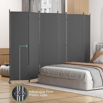 Helios&Hestia 6-Panel 6 ft Tall Indoor Folding Room Divider, Portable Privacy - Image 4