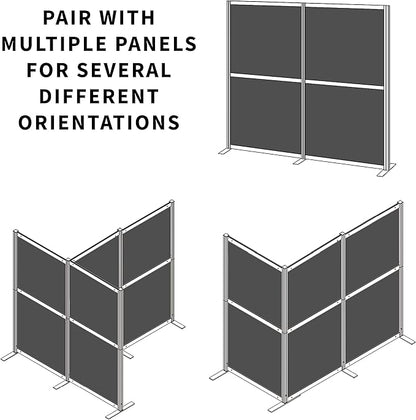 VIVO L-Shape Modular Corner Wall System, 3 Panels, Modern Professional Office - Image 5