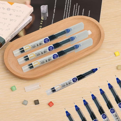 REVAIS Blue Gel Pens Pack of 6 | 0.6mm Smooth Writing Rollerball Pen | Premium - Image 2