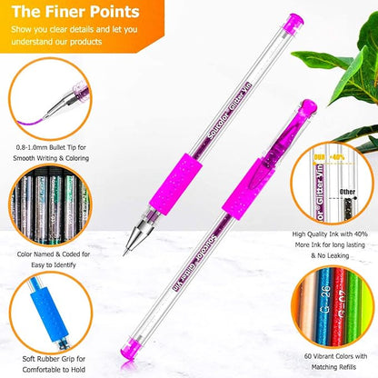 Soucolor Glitter Gel Pens for Adult Coloring Books, Christmas|Birthday Gifts - Image 4