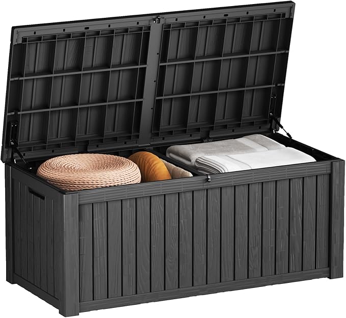 Decksplore Outdoor Storage Box Waterproof Large, 180 Gallon Lockable Resin Deck by Decksplore%E2%80%94BuiltforOutdoor