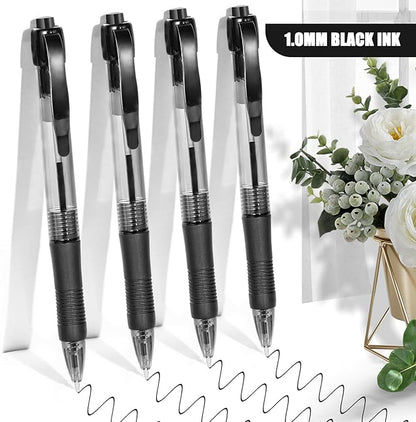 deegtran Pens Bulk, 50 Pack No Bleed Black Ink Click Pens - Image 3