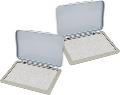 2 Pack Metal Case Stamp Pad Medium Size, Dry by ZIGEL