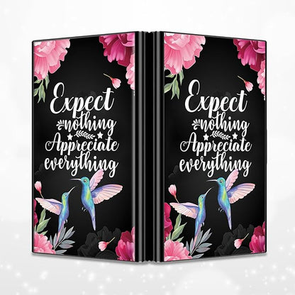 BWEGRHE Slim Credit Card Holder, Humingbird Flower RFID Blocking Metal Wallet - Image 4