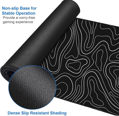 Large Extended Gaming Mouse Pad, 31.5x15.7 inch Computer Keyboard Mouse Mat - Image 4