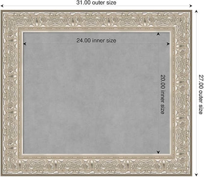 Amanti Art Silver Framed Magnetic Board 27x31 Medium Vision Board - Image 2