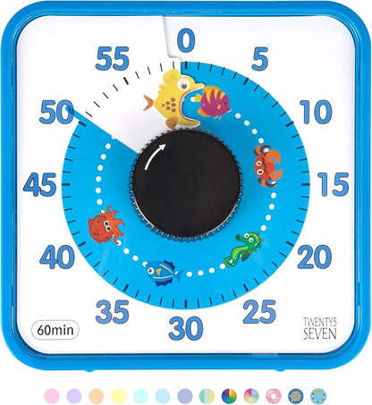 Visual Timer 7.5 inch, 60-Minute Countdown Timer by TWENTY5SEVEN