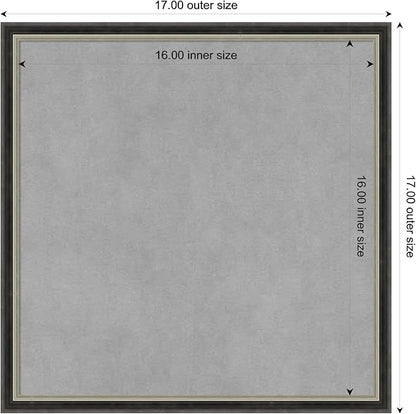 Amanti Art Black Framed Magnetic Board 17x17 Small Vision Board - Image 4