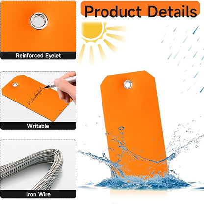 500 Plastic Shipping Tags with Wire - Image 3