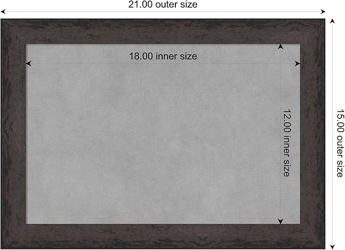 Amanti Art Black Framed Magnetic Board 15x21 Small Vision Board - Image 3