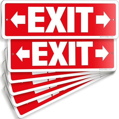 iSYFIX Exit Signs 6 Pack 12x4 Inch by iSYFIXPREMIUMSIGNS