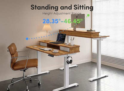 FEZIBO 55 x 24 Inch Height Adjustable Electric Standing Desk - Image 4