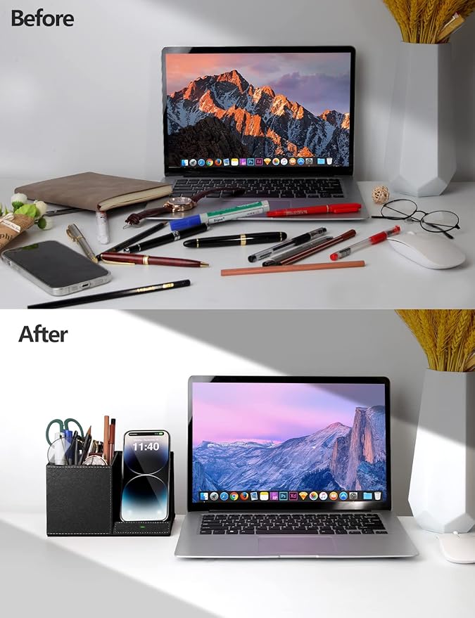 Pen Holder with Wireless Charger, Compatible with iPhone 17/16/15/14/13/12/11/8 - Image 6
