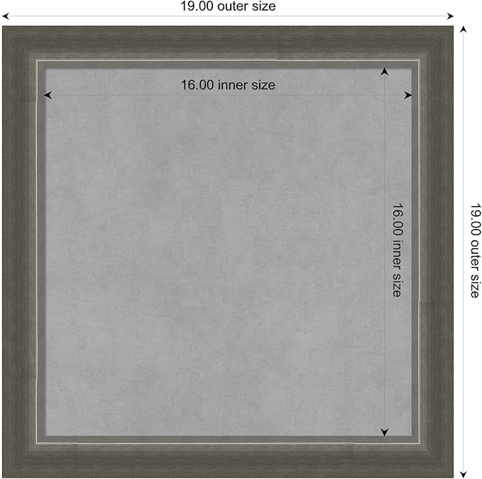 Amanti Art Silver Framed Magnetic Board 19x19 Small Vision Board - Image 4