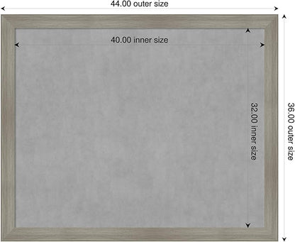 Amanti Art Grey Framed Magnetic Board 36x44 X-Large Vision Board - Image 2