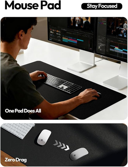 YSAGi Leather Desk Protector, Non-Slip Large Mouse Pad, Waterproof PU Laptop - Image 4