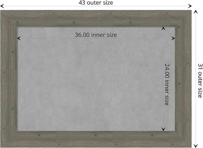 Amanti Art Grey Framed Magnetic Board 31x43 Large Vision Board - Image 4