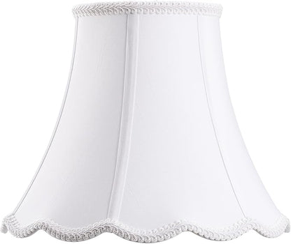 Bell Lamp Shade, Saangseon White Lampshade Replacement 6'' Top x 11.5'' Bottom by Saangseon