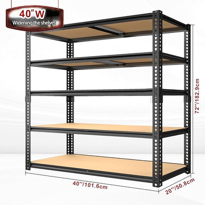 ZEUKMXOO Garage Racks for Storage，5-Tier Adjustable Garage Shelving Storage - Image 3