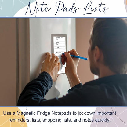 Utron 4 Pack Magnetic Notepads for Refrigerator, 50 Pages/Book Grocery List - Image 6