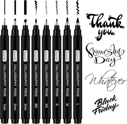 Brusarth Calligraphy Pens, 8 Size Calligraphy Pens by Brusarth