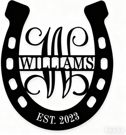 Personalized Horseshoe Metal Sign - Image 4