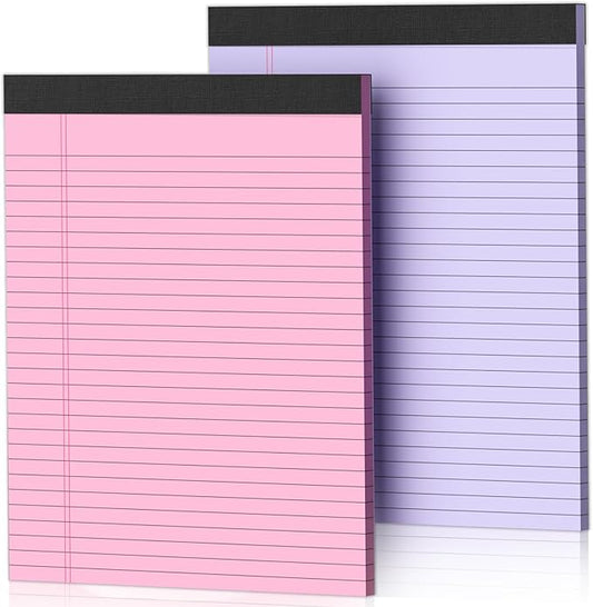 2 Pack Legal Pads 8.5 x 11 Pink Note Pads 8.5 x 11 Purple Notepad 8.5 x 11 by Nichela
