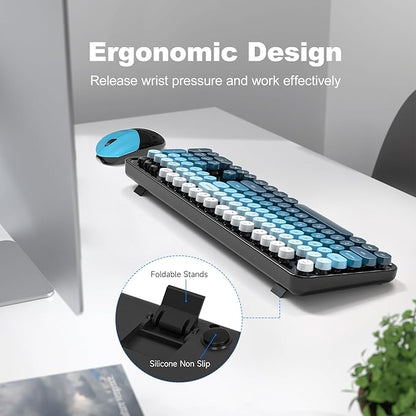 MOFII Wireless Keyboard and Mouse Combo, Full Size 2.4G Plug and Play - Image 3