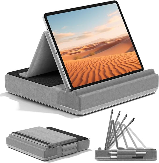 KDD Tablet Pillow Stand, Bed and Desk, Foldable Soft Pad Dock by KDD