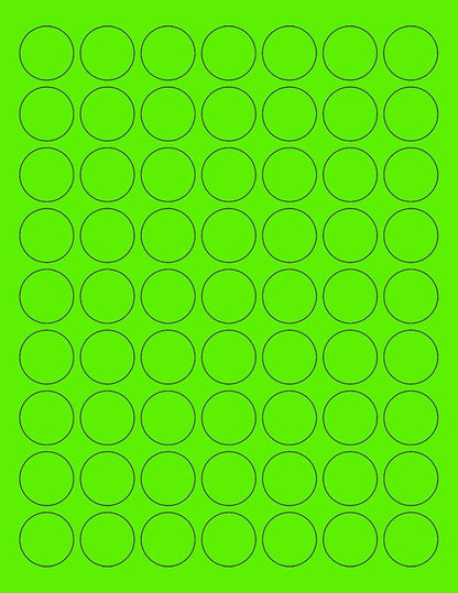 NextDayLabels - 8-1/2 x 11 Neon Color High Light Fluorescent Labels by NextDayLabels