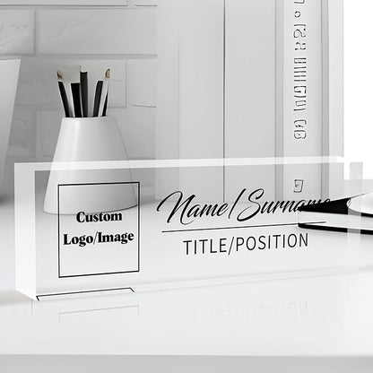 Personalized Name Plate for Desk Custom Acrylic Desk Name Plate Custom Employee - Image 7