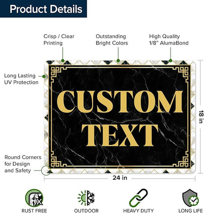 Custom Sign, Custom Street Sign, 11 Font Colors, 13 Font Styles, 4 Hole Options - Image 6