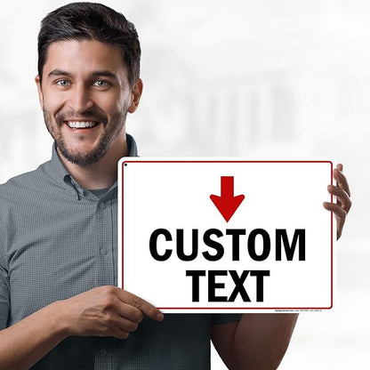 Custom Arrow, Custom Directional Sign, Down Arrow, 10x14 Inches, 55 mil thick - Image 2