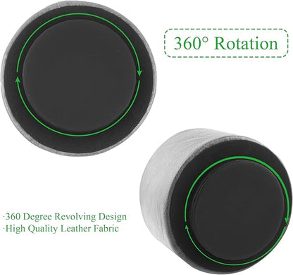 Hennaja Round Leather Art Supply Organizer, Remote Control Holder, 360 Degree - Image 4