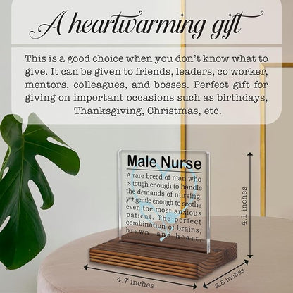 Male Nurse Gifts, Appreciation Desk Sign - Image 4