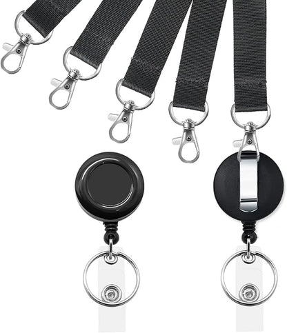 YOUOWO 5 Pack Black Lanyards - Image 4