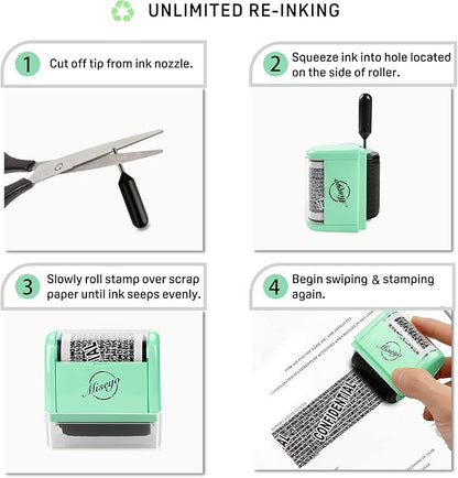 Miseyo Identity Theft Protection Roller Stamp Set - Image 4
